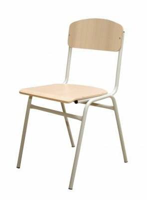 Стілець офісний ISO (№6) із фанерною спинкою та сидінням, покритими пластиком HPL, 460х540х825 мм (h=460 мм), АНШАР ГРУП (48460 HPL)